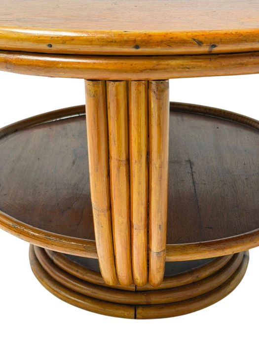 Mid-Century Modern Two-Tier Side Table In the style of Paul Frankl, 1950s